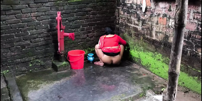 Stepmom caught pissing in bathroom while getting her taut vagina romped by my stepbrother